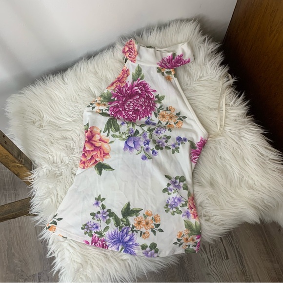 Forever 21 Floral Print Halter Top - Picture 1 of 4